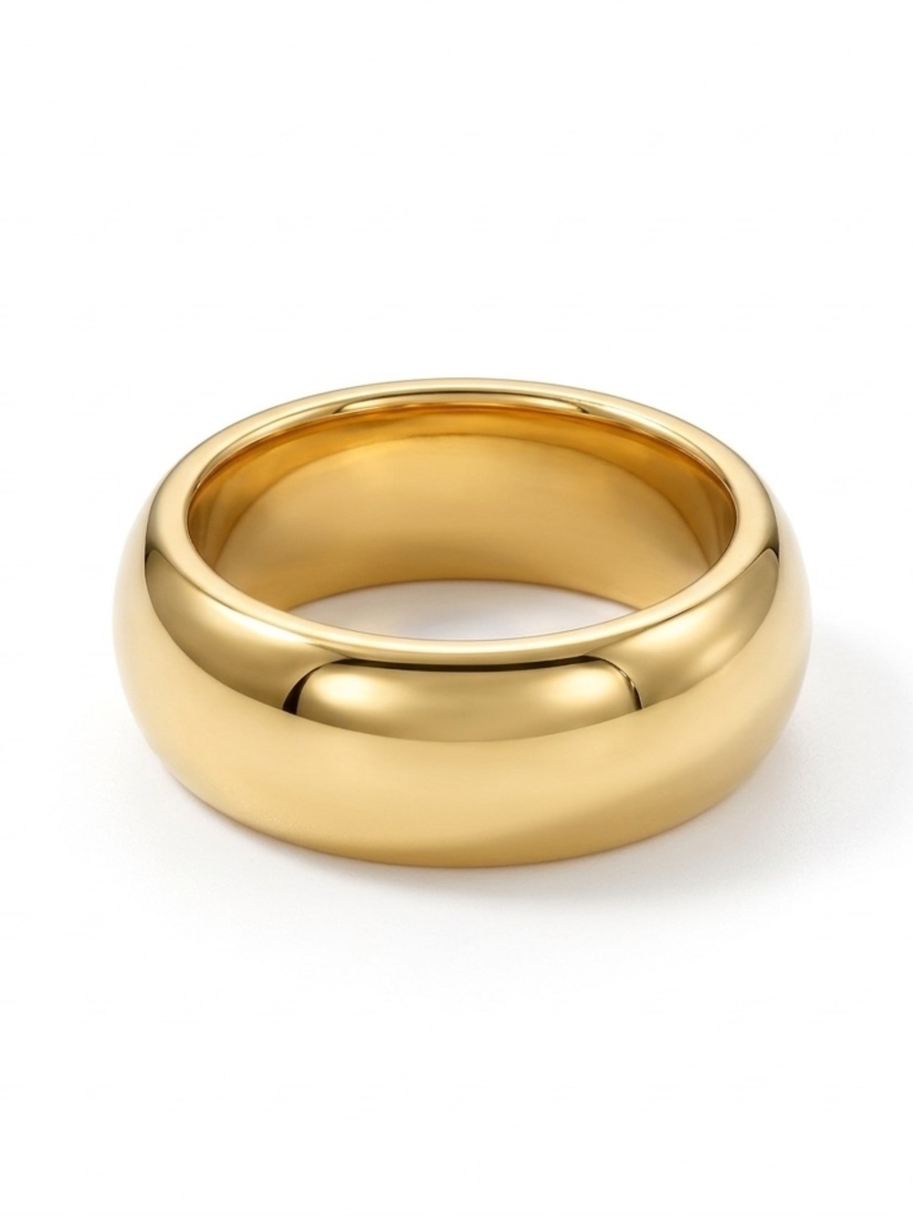 IT GIRL Essential! Chunky Dome Ring Gold Tone Stainless Steel Hypoallergenic